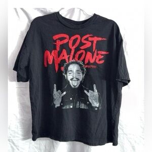 Black Post Malone Graphic T-Shirt large